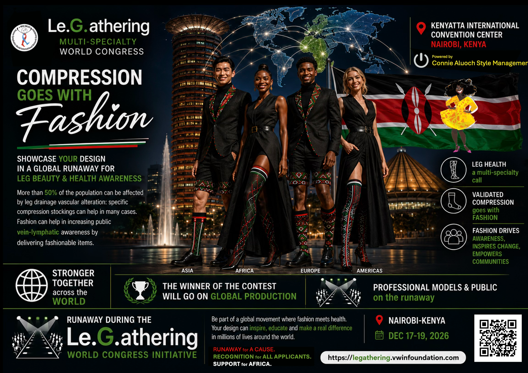Compression goes with Fashion — Le.G.athering World Congress campaign banner