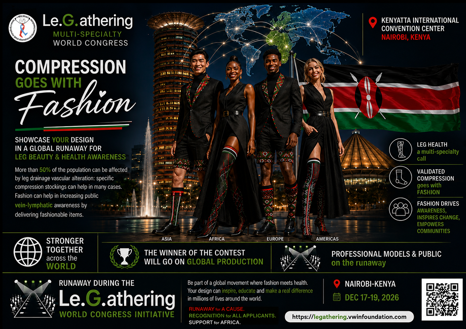Compression goes with Fashion — Le.G.athering World Congress campaign banner